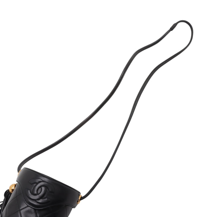 Chanel CC Matelassé Cuir d’agneau Fringe Sac porté croisé