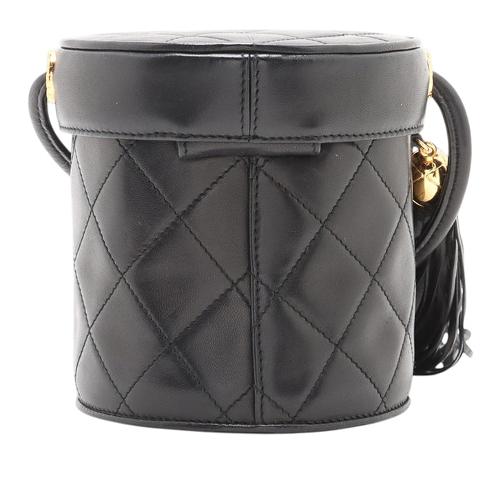 Chanel CC Matelassé Cuir d’agneau Fringe Sac porté croisé