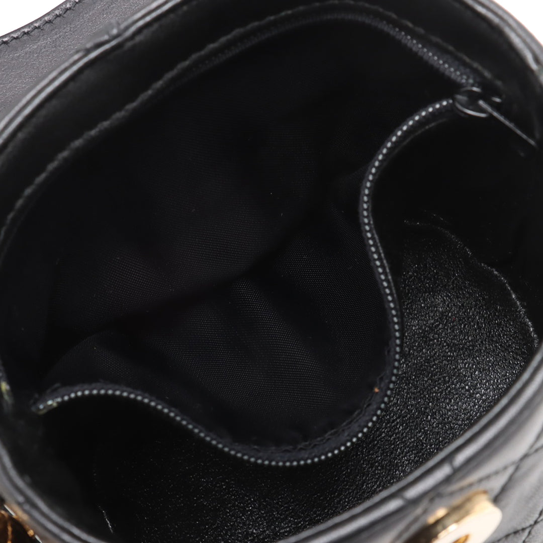 Chanel CC Matelassé Cuir d’agneau Fringe Sac porté croisé
