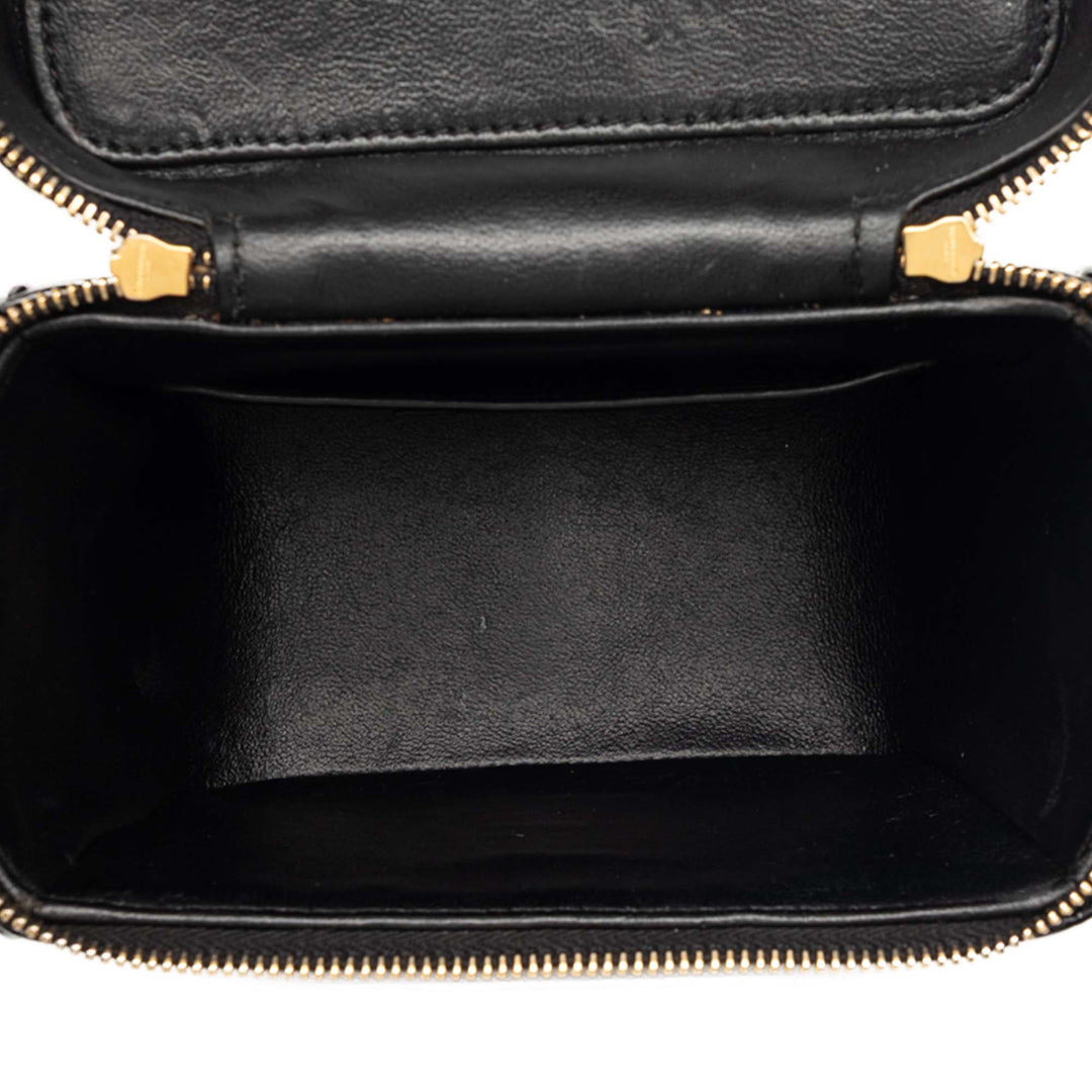 Saint Laurent Matelasse Cuir verni Monogram Vicky Vanity