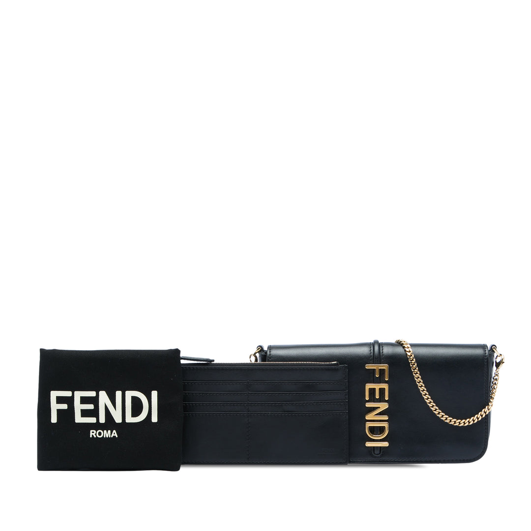 Fendi Fendigraphy Wallet on Chain Cuir