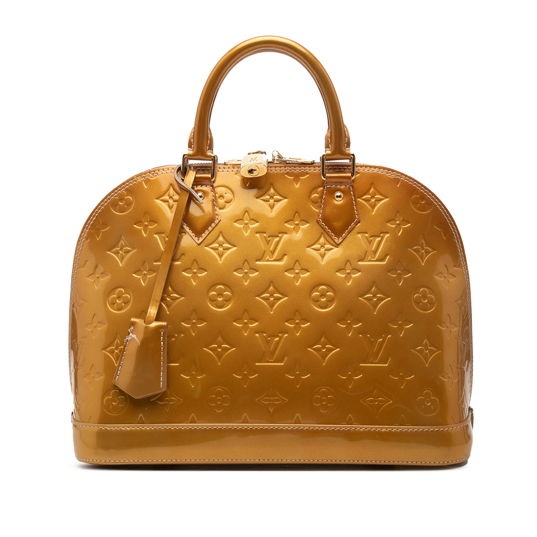 Alma PM Cuir verni Monogram Doré