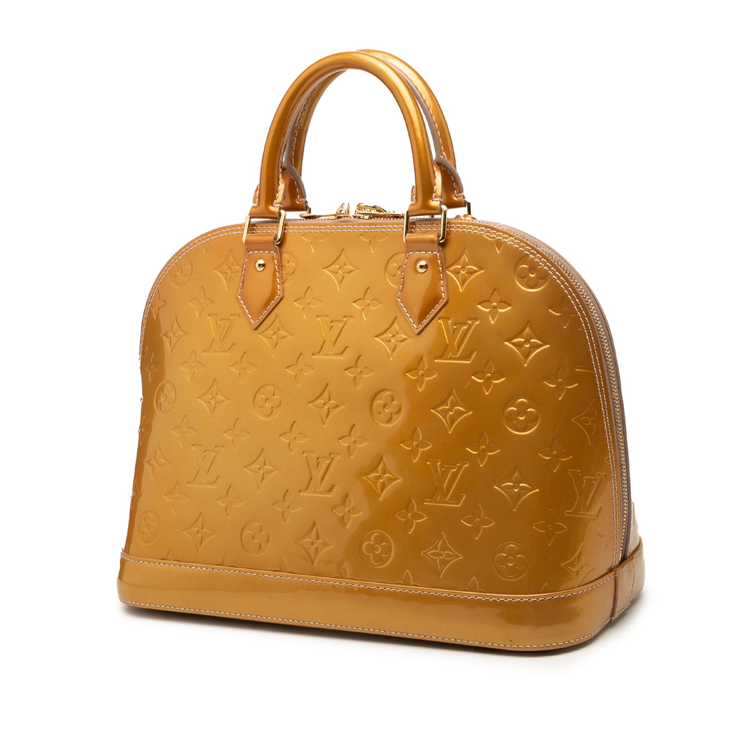 Alma PM Cuir verni Monogram Doré