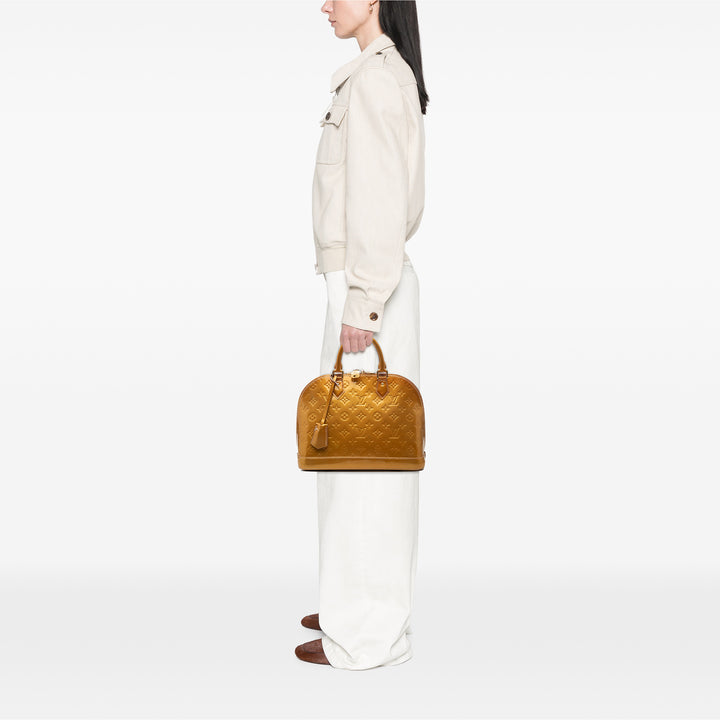 Alma PM Cuir verni Monogram Doré