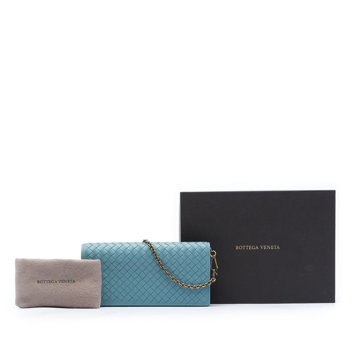 Bottega Veneta Intrecciato Wallet on Chain Cuir nappa