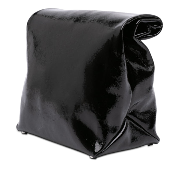 Alexander Wang Cuir verni Logo Lunch Sac Pochette