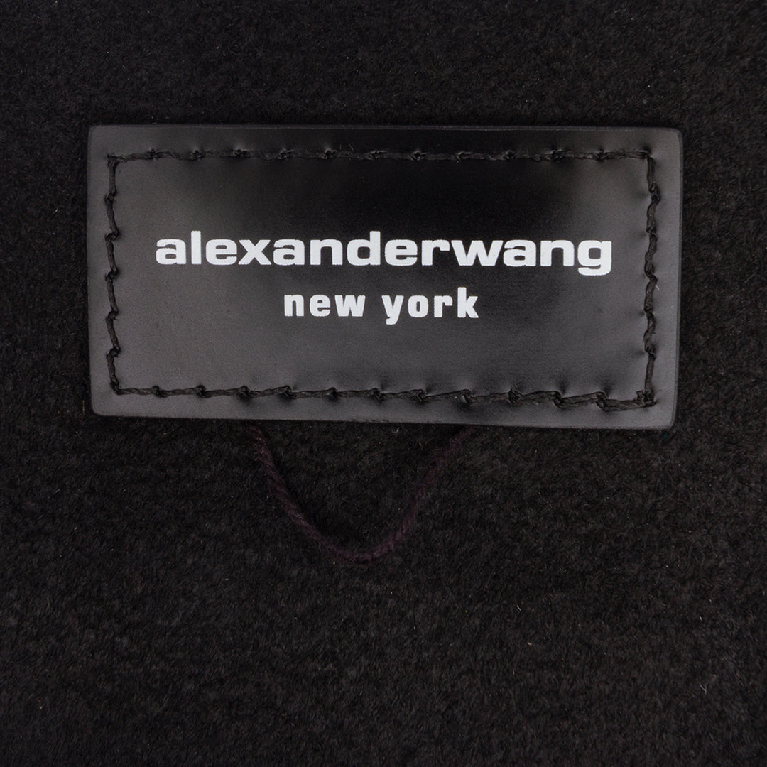 Alexander Wang Cuir verni Logo Lunch Sac Pochette