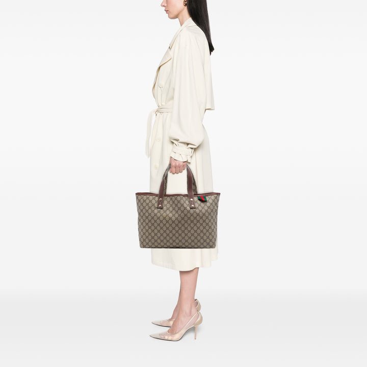 Gucci Medium GG Supreme Web Loop Cabas