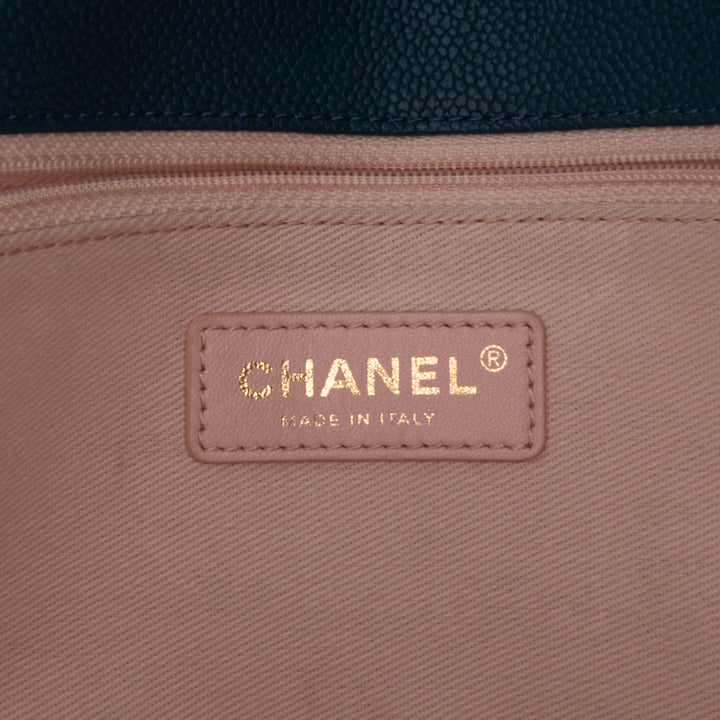 Paris Cuba Quilted Caviar Thread Around Flap Blue - Gaby Paris