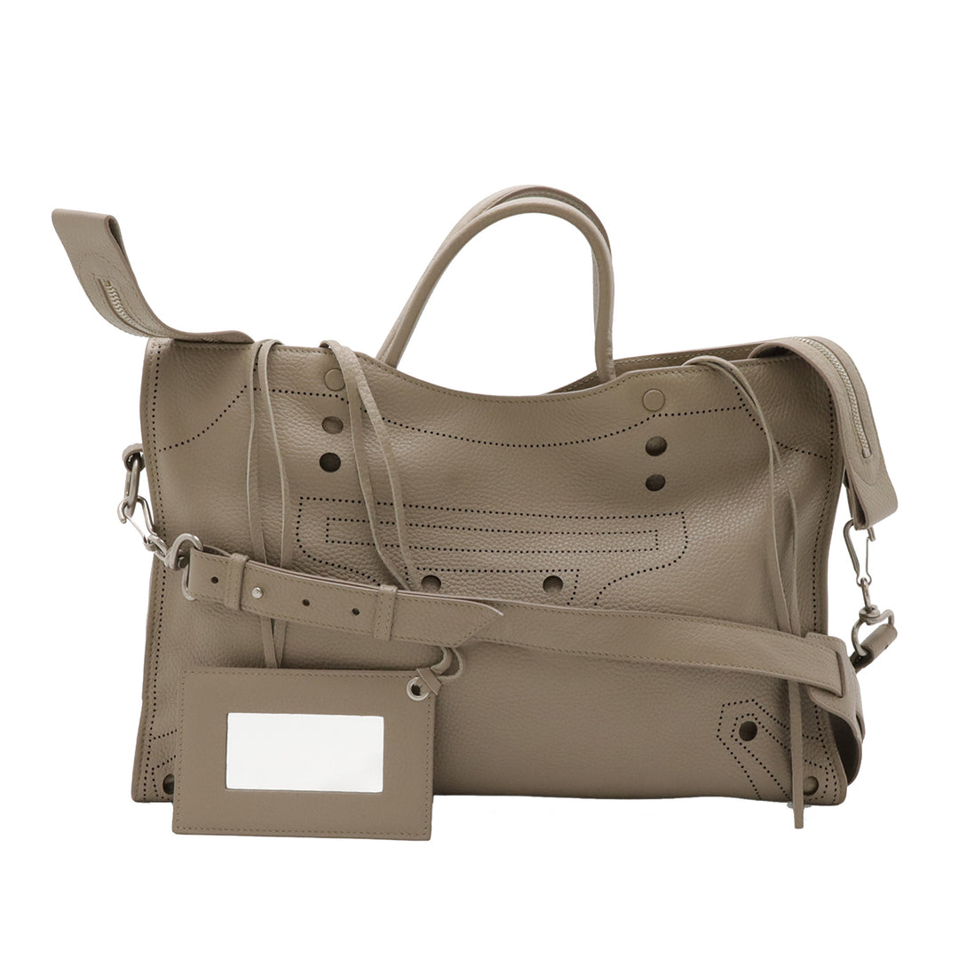 Balenciaga Cuir Motocross Blackout City Sac