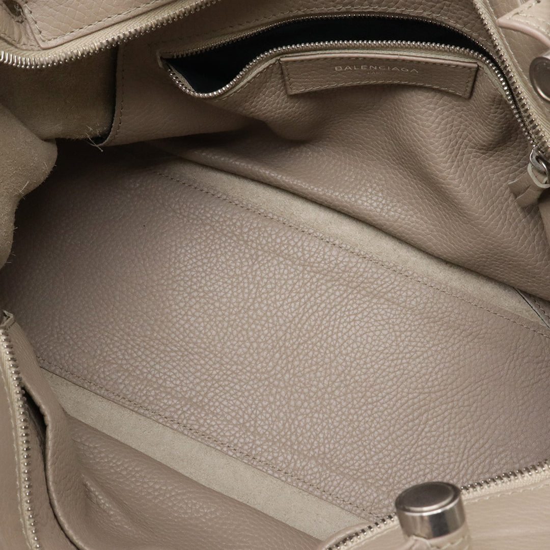 Balenciaga Cuir Motocross Blackout City Sac
