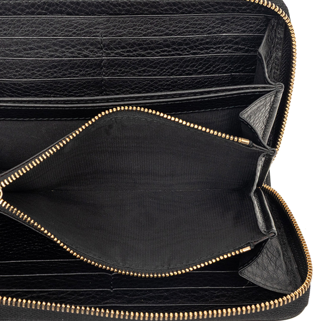 Gucci Cuir de veau Soho Zip Around Continental Portefeuille