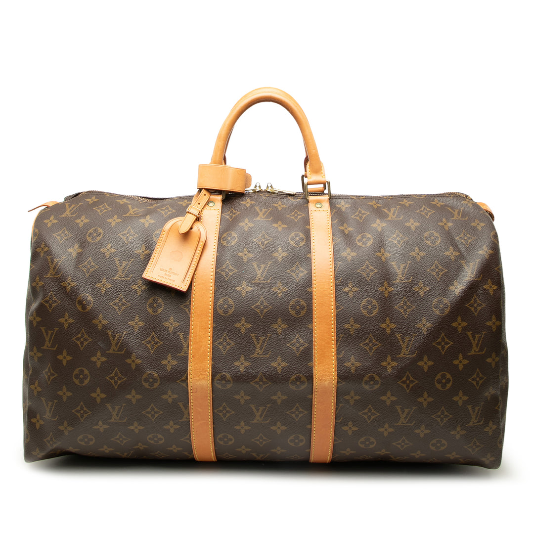 Louis Vuitton Keepall 55 Monogram Marron – vue principale – GABY PARIS