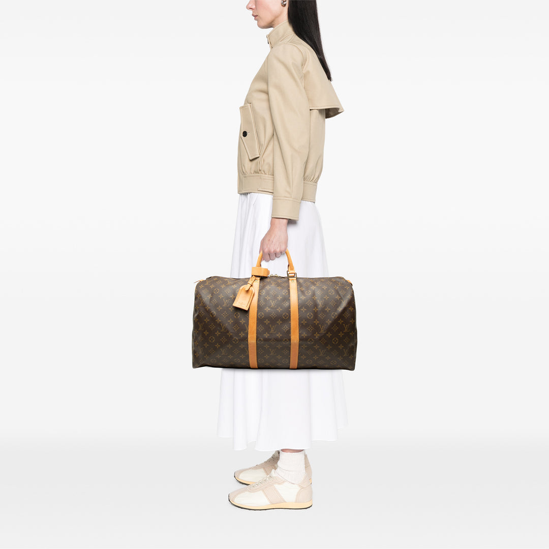 Louis Vuitton Keepall 55 Monogram Marron – vue 7 – GABY PARIS