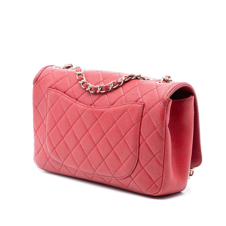 Chanel CC Filigree à rabat Moyen Cuir caviar