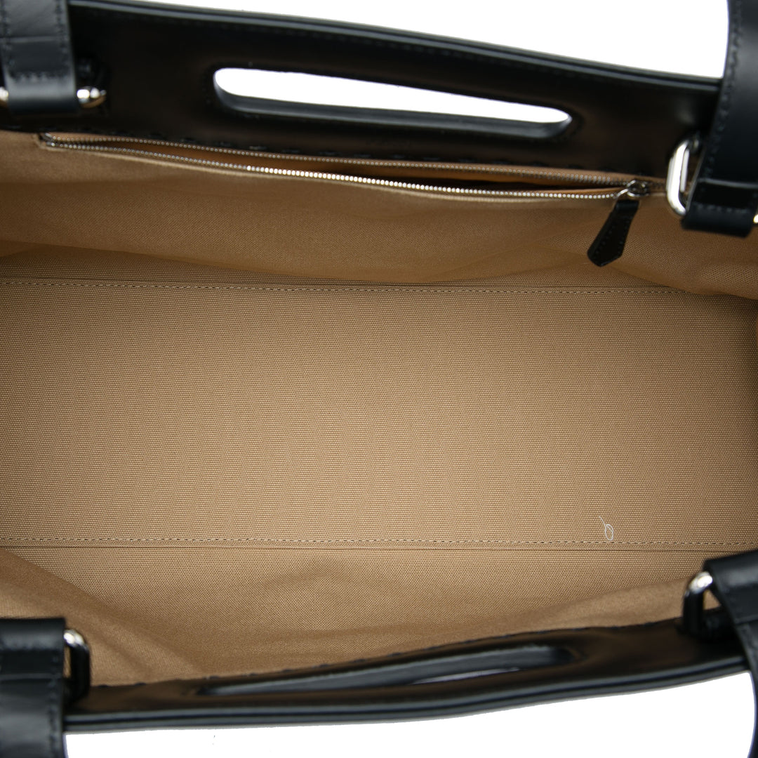 Logo Cut Out Poignée Cabas Beige