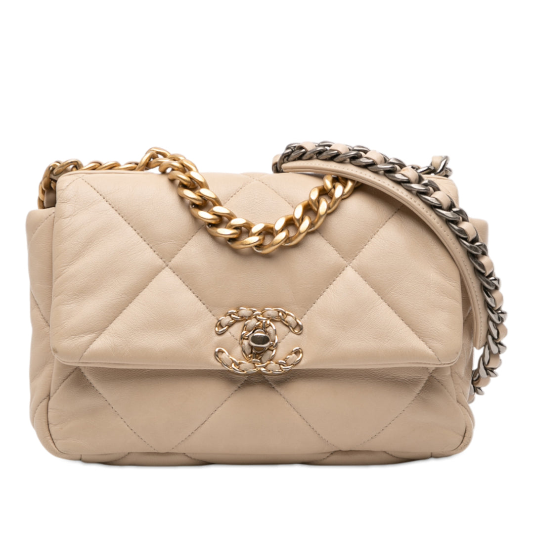Chanel Medium Cuir d’agneau 19 à rabat