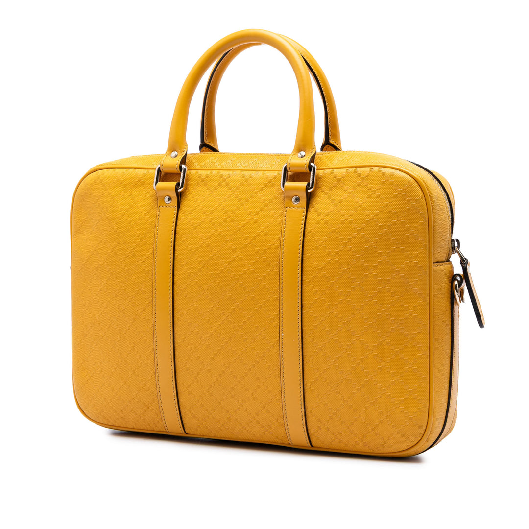 Diamante Bright Business Sac Moyen Cuir de veau Jaune