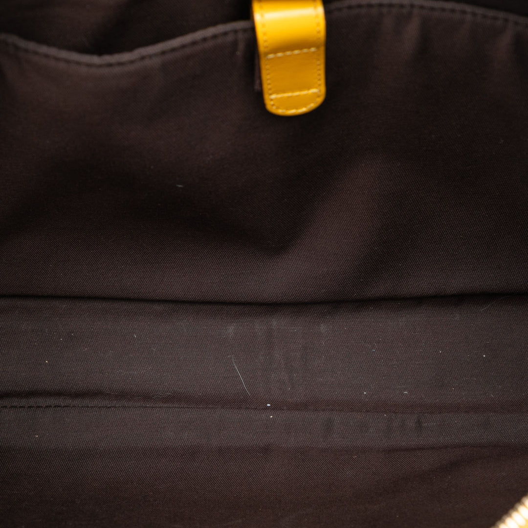 Diamante Bright Business Sac Moyen Cuir de veau Jaune