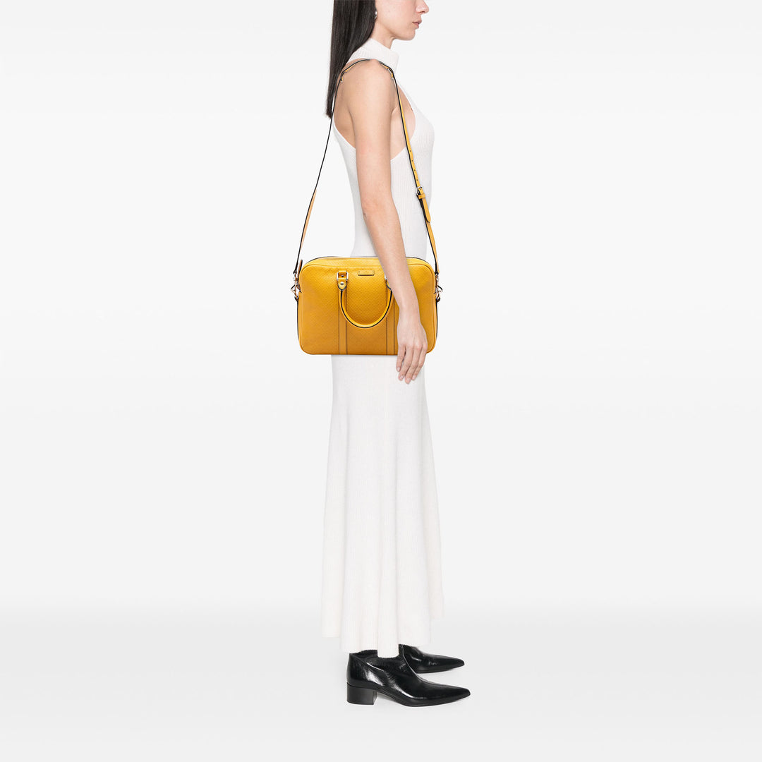 Diamante Bright Business Sac Moyen Cuir de veau Jaune