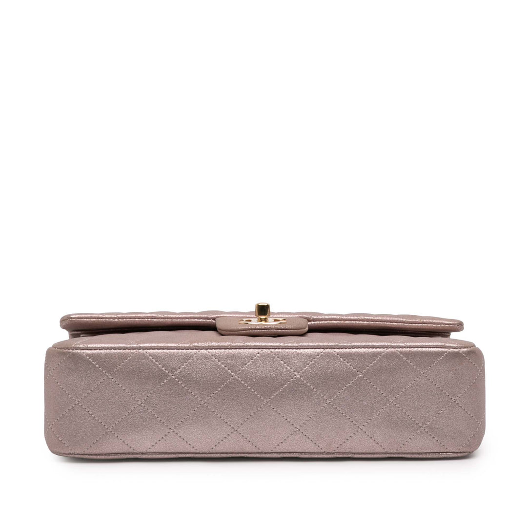 Chanel Medium Classic Iridescent Cuir d’agneau Double rabat