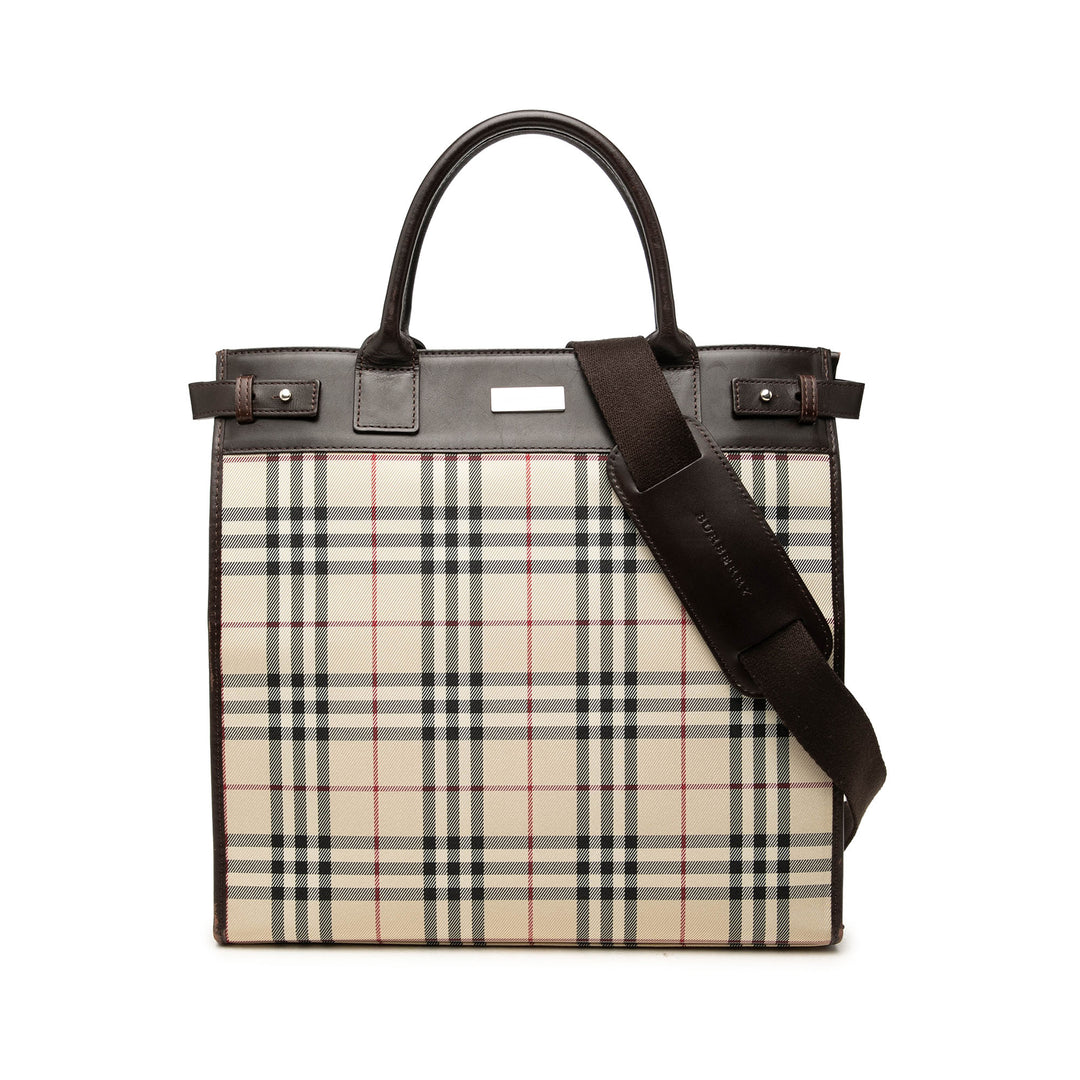 Burberry Cabas House Check Beige – vue principale – GABY PARIS