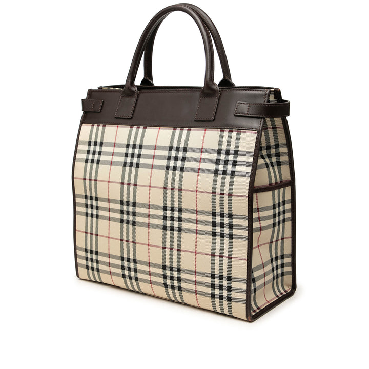 Burberry Cabas House Check Beige – vue 2 – GABY PARIS