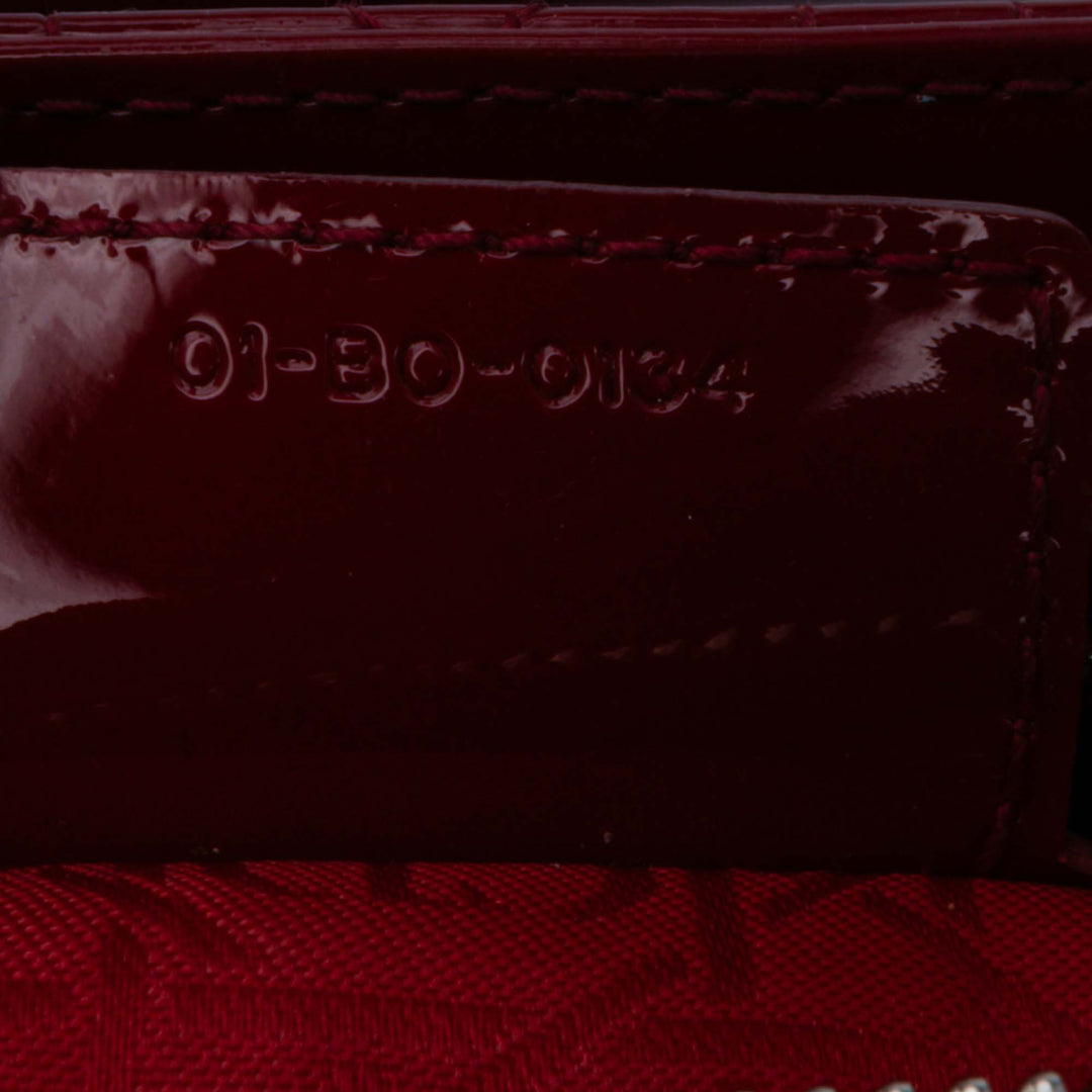 Medium Patent Cannage Lady Dior Red - Gaby Paris