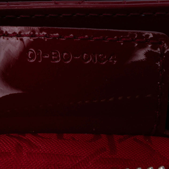 Medium Patent Cannage Lady Dior Red - Gaby Paris