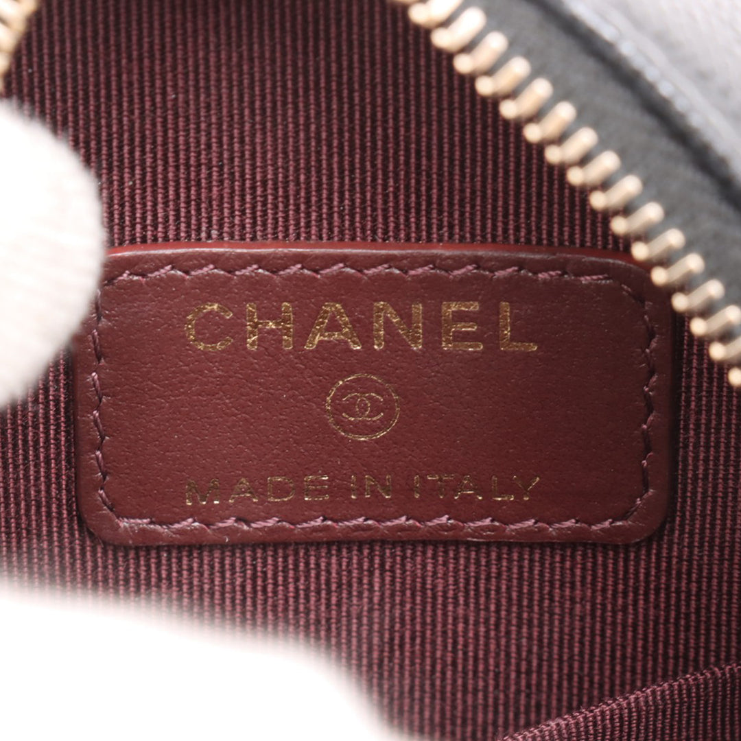 Chanel CC Matelassé Caviar Rond Pochette avec chaîne