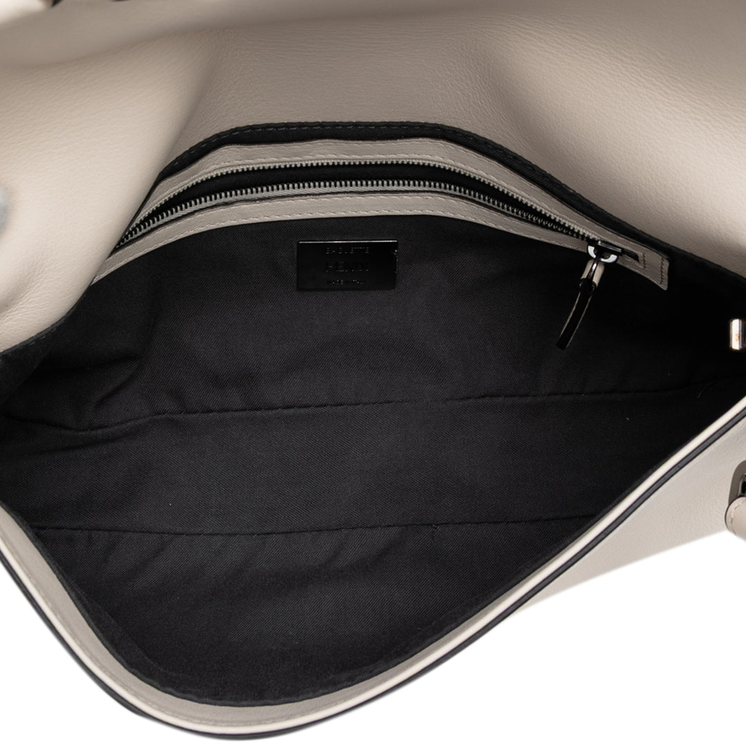 Fendi Whipstitch Baguette Sac Blanc – vue 4 – GABY PARIS