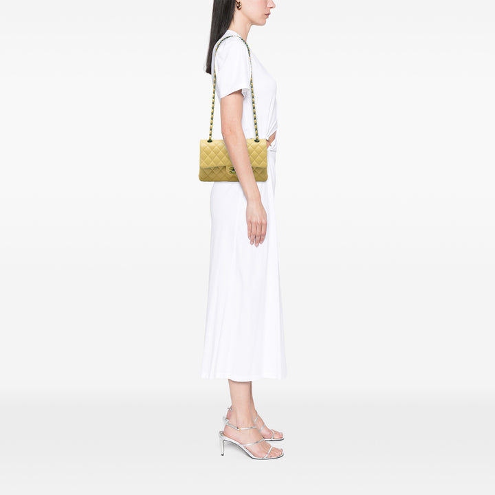 Chanel Classic Double rabat Moyen Cuir d'agneau Jaune – vue 5 – GABY PARIS