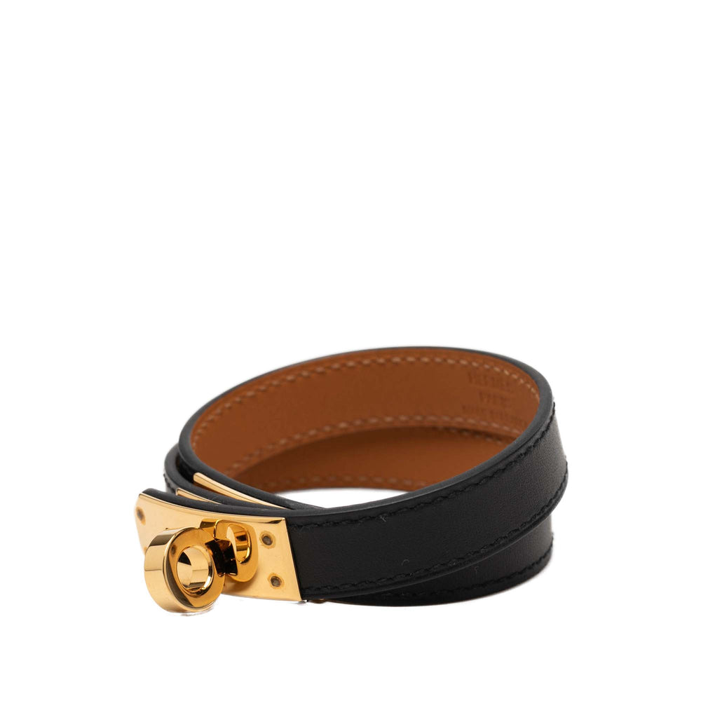 Hermès Bracelet Kelly Double Tour Swift Noir – vue 2 – GABY PARIS