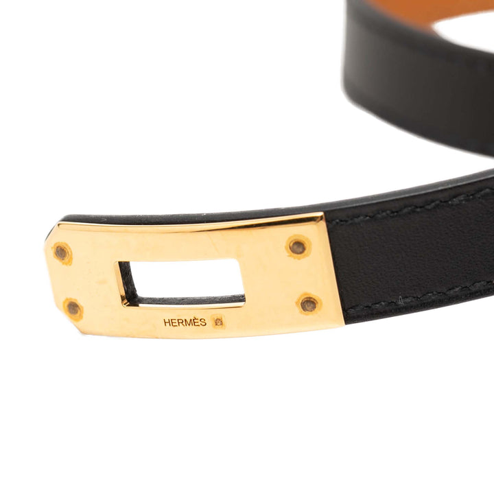 Hermès Bracelet Kelly Double Tour Swift Noir – vue 4 – GABY PARIS