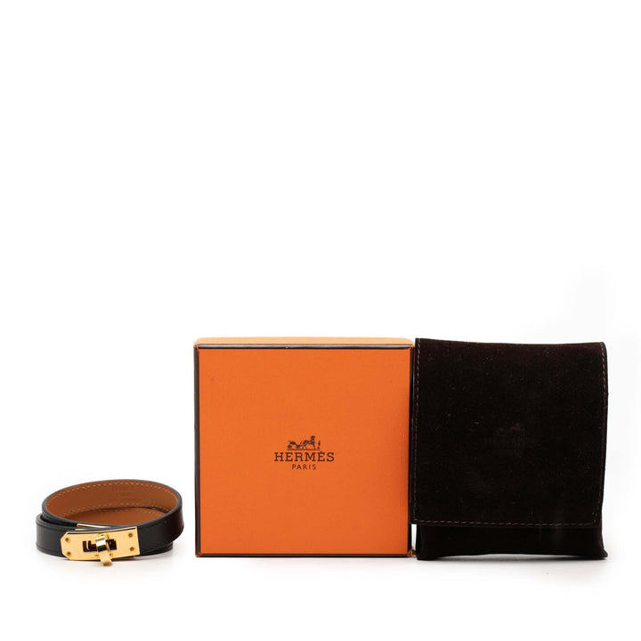 Hermès Bracelet Kelly Double Tour Swift Noir – vue 6 – GABY PARIS