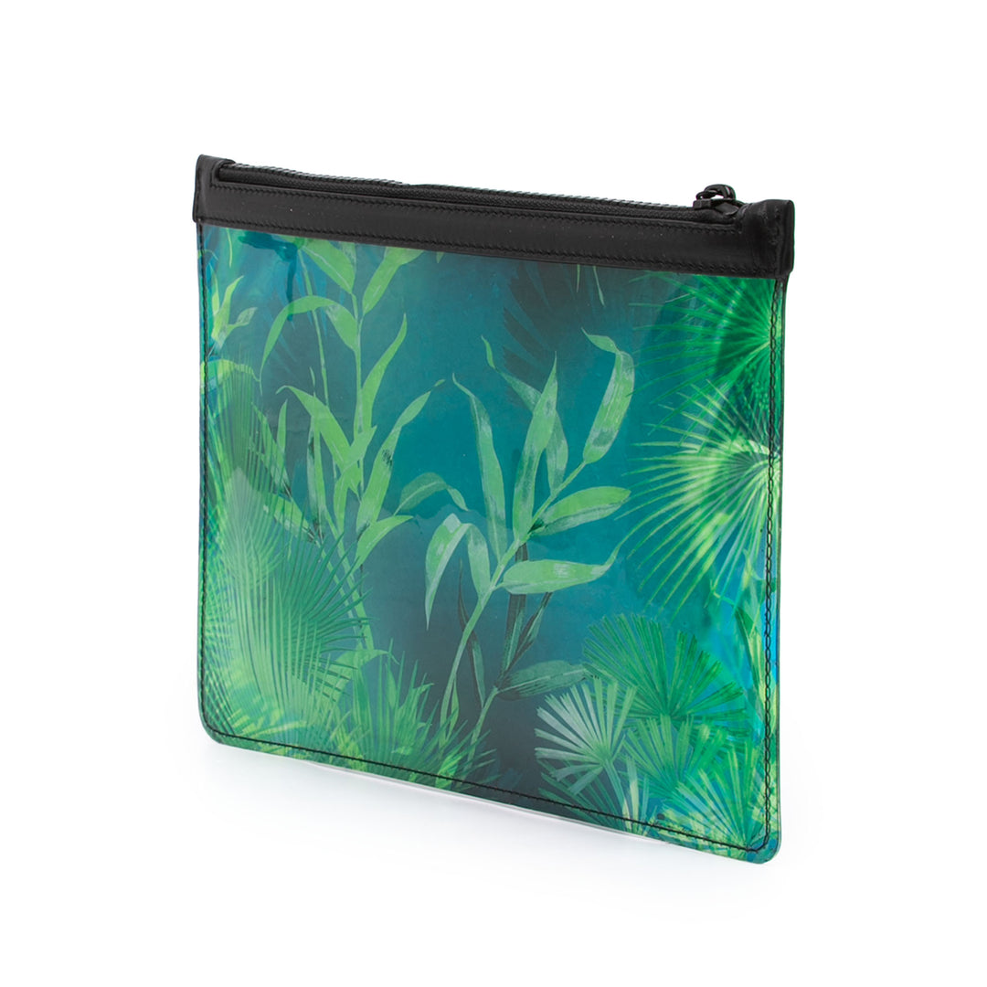 Versace PVC Jungle Print Zipped Pochette