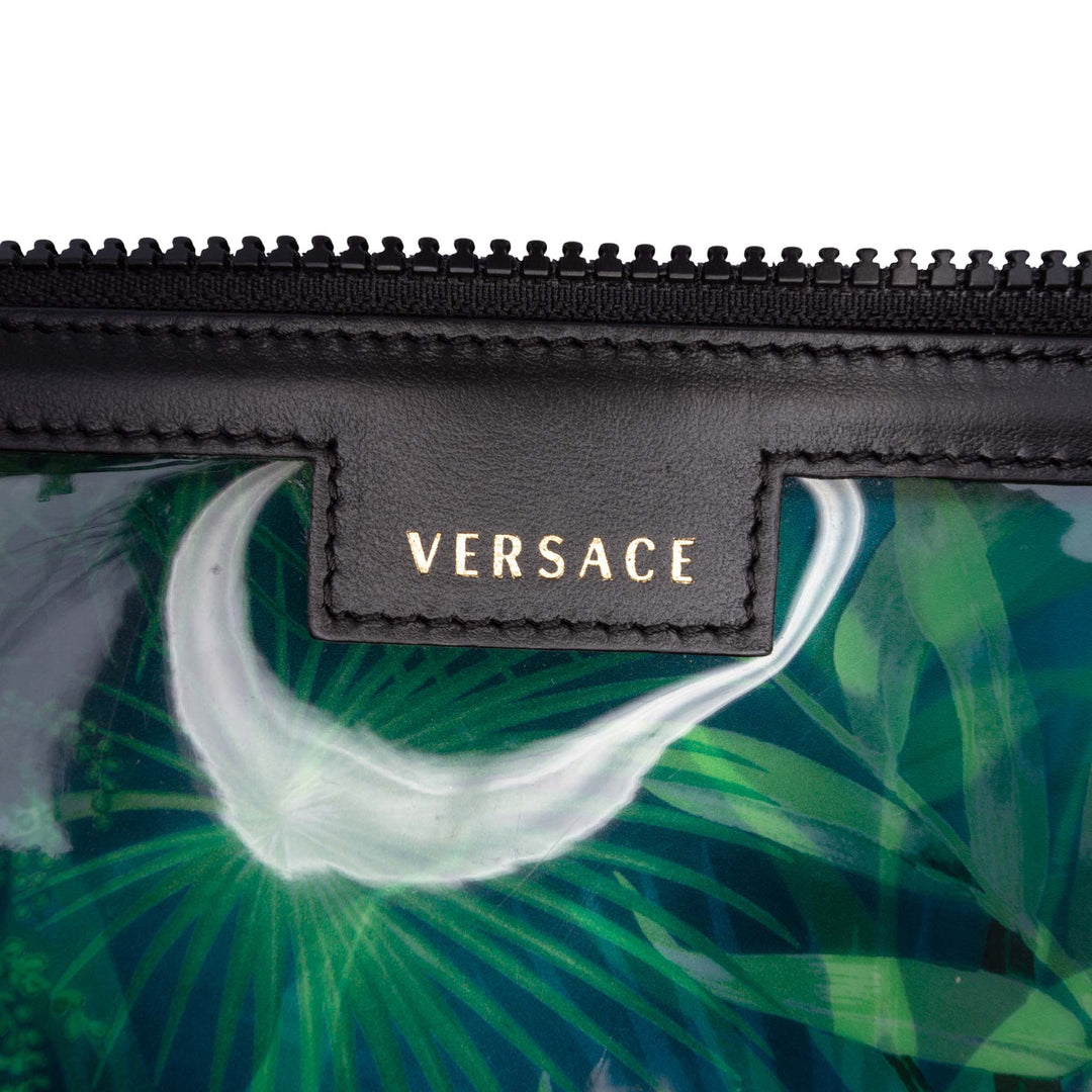 Versace PVC Jungle Print Zipped Pochette
