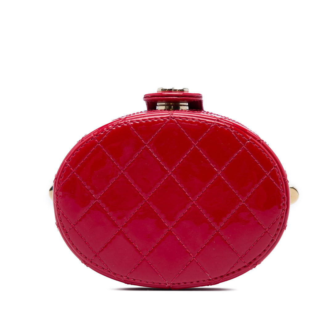 Chanel Matelassé CC Allure Vanity Mini Rouge – vue 3 – GABY PARIS