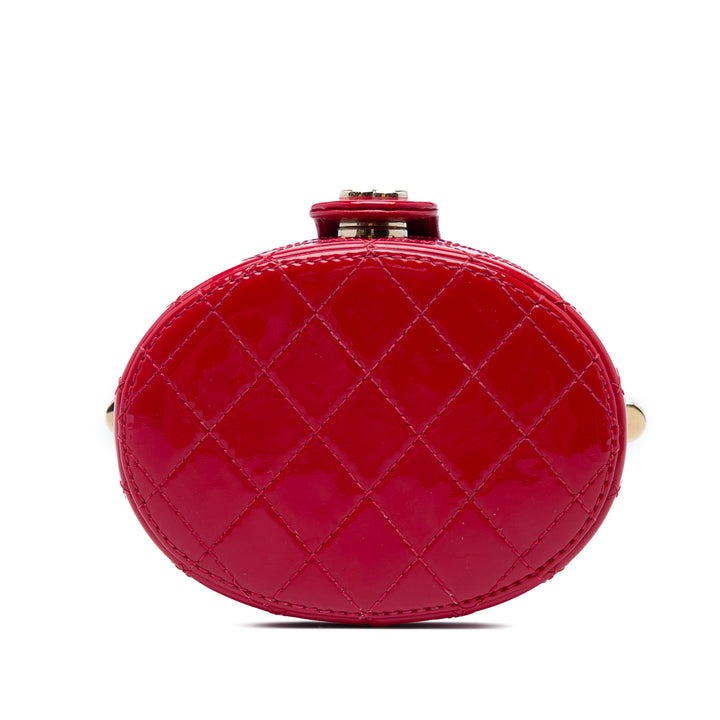 Chanel Matelassé CC Allure Vanity Mini Rouge – vue 3 – GABY PARIS