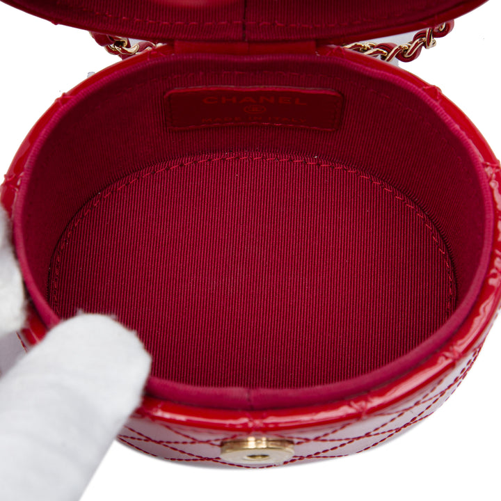 Chanel Matelassé CC Allure Vanity Mini Rouge – vue 4 – GABY PARIS