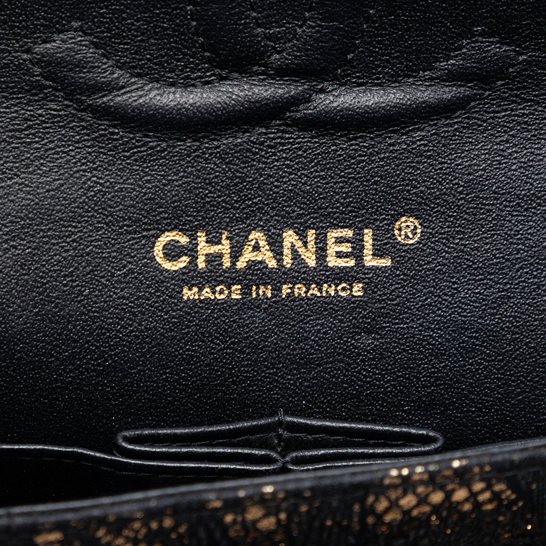 Chanel Medium Matelassé Chevre et Lace Classic Double rabat