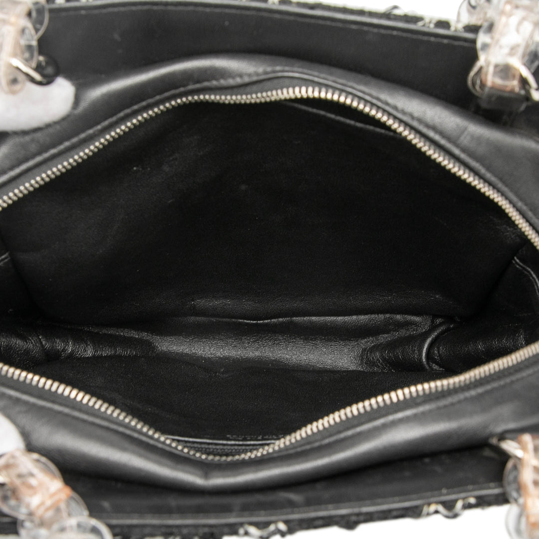 Chanel Tweed et Resin Zipped Chain Shopping Bag