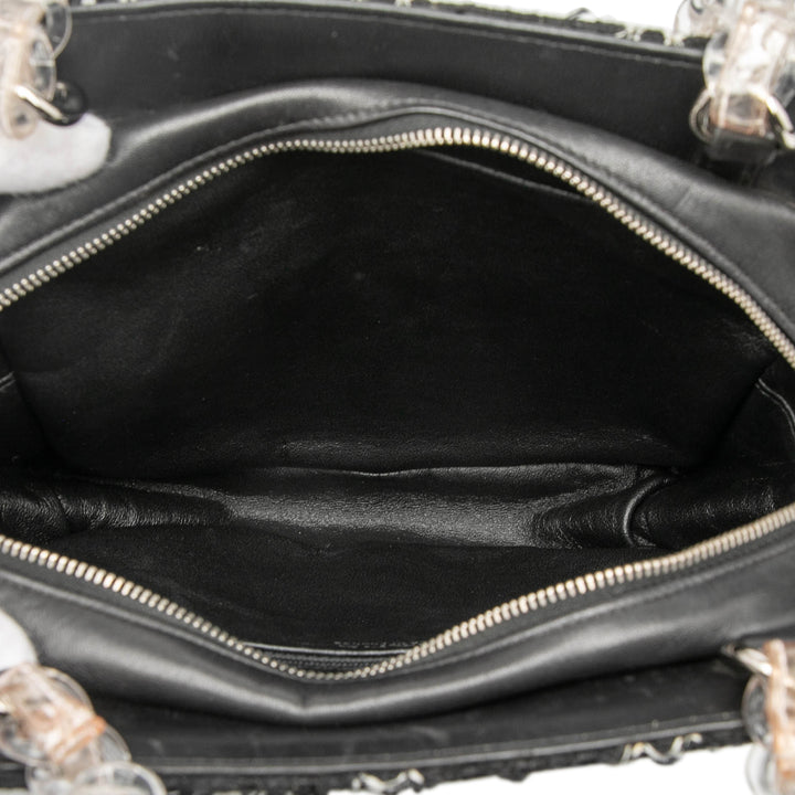 Chanel Tweed et Resin Zipped Chain Shopping Bag