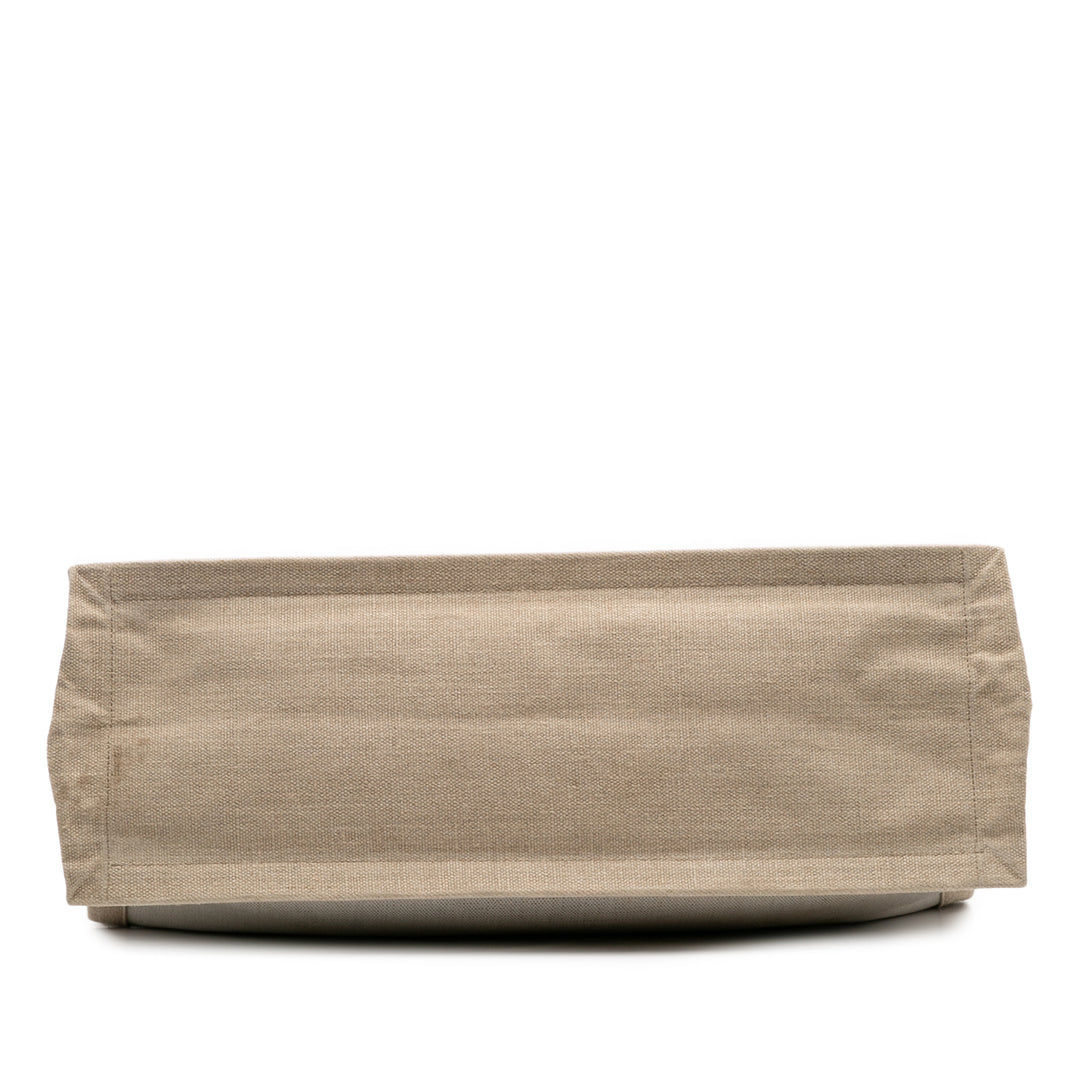 Saint Laurent Toile Rive Gauche Cabas Marron