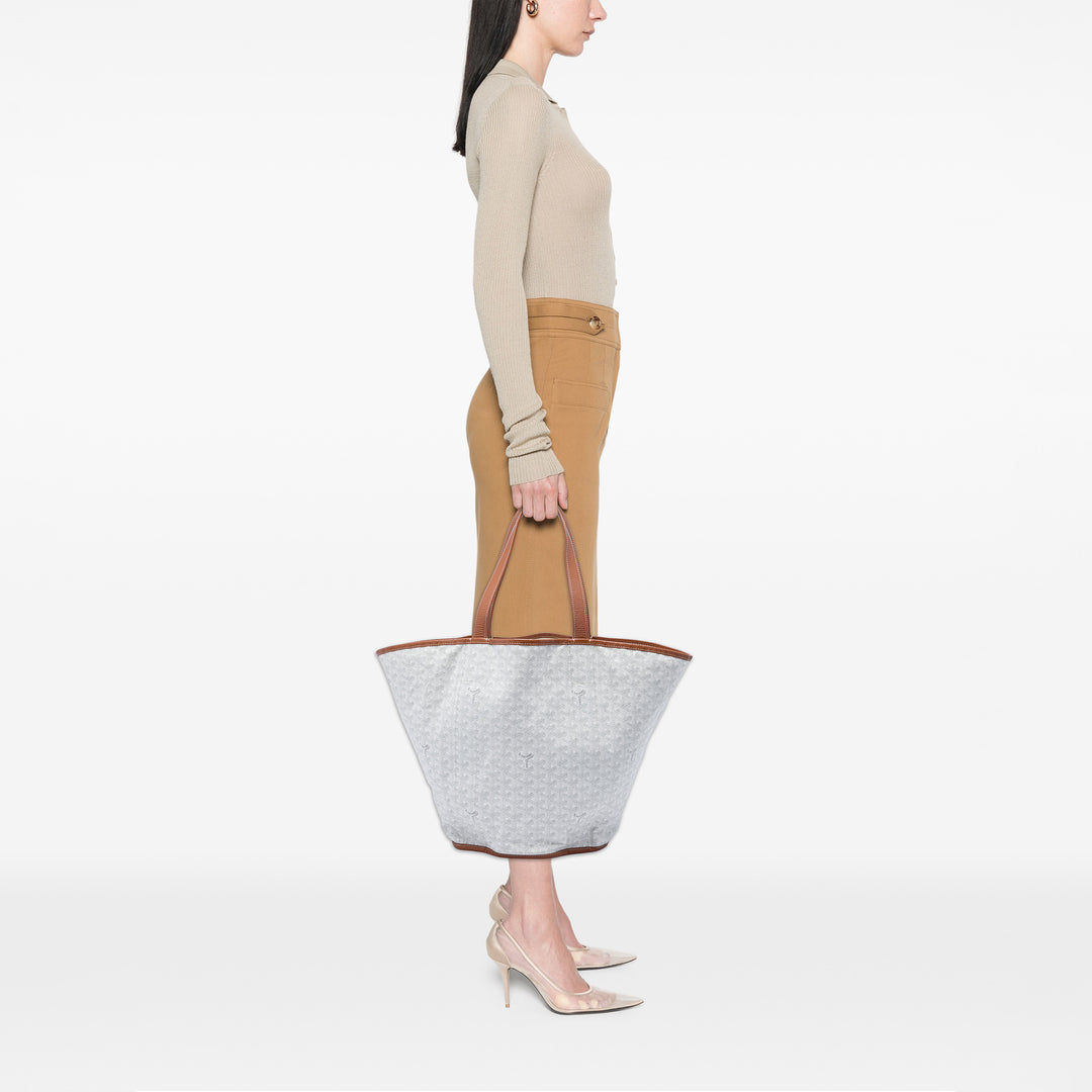 Réversible Belharra Cabas Goyardine Blanc