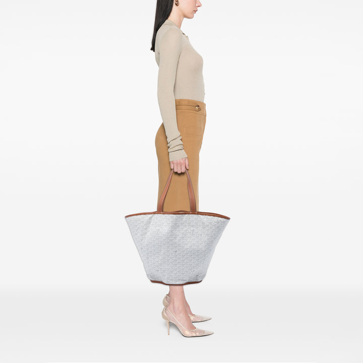 Réversible Belharra Cabas Goyardine Blanc