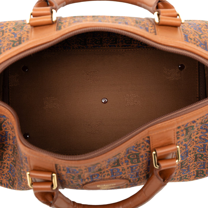 Burberry Logo Imprimé Boston Sac Marron – vue 4 – GABY PARIS