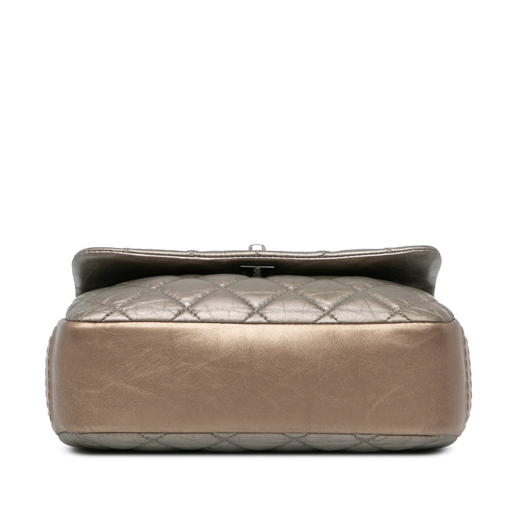 Chanel Mini Quilted Metallic Calfskin Lady Pearly Flap Brown - GABY PARIS