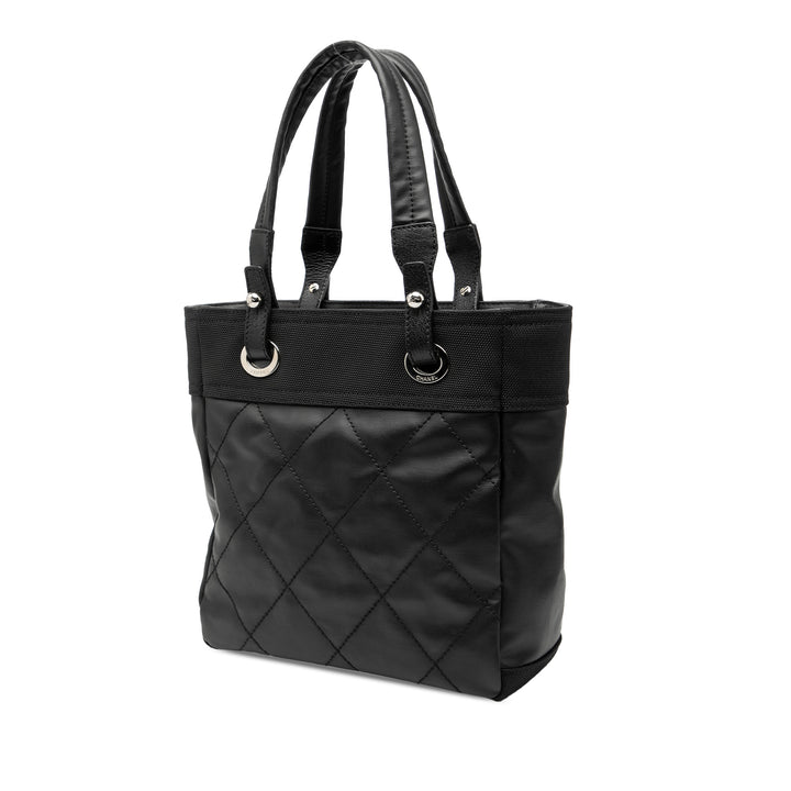 Chanel Small Matelassé Coated Toile Paris Biarritz Cabas