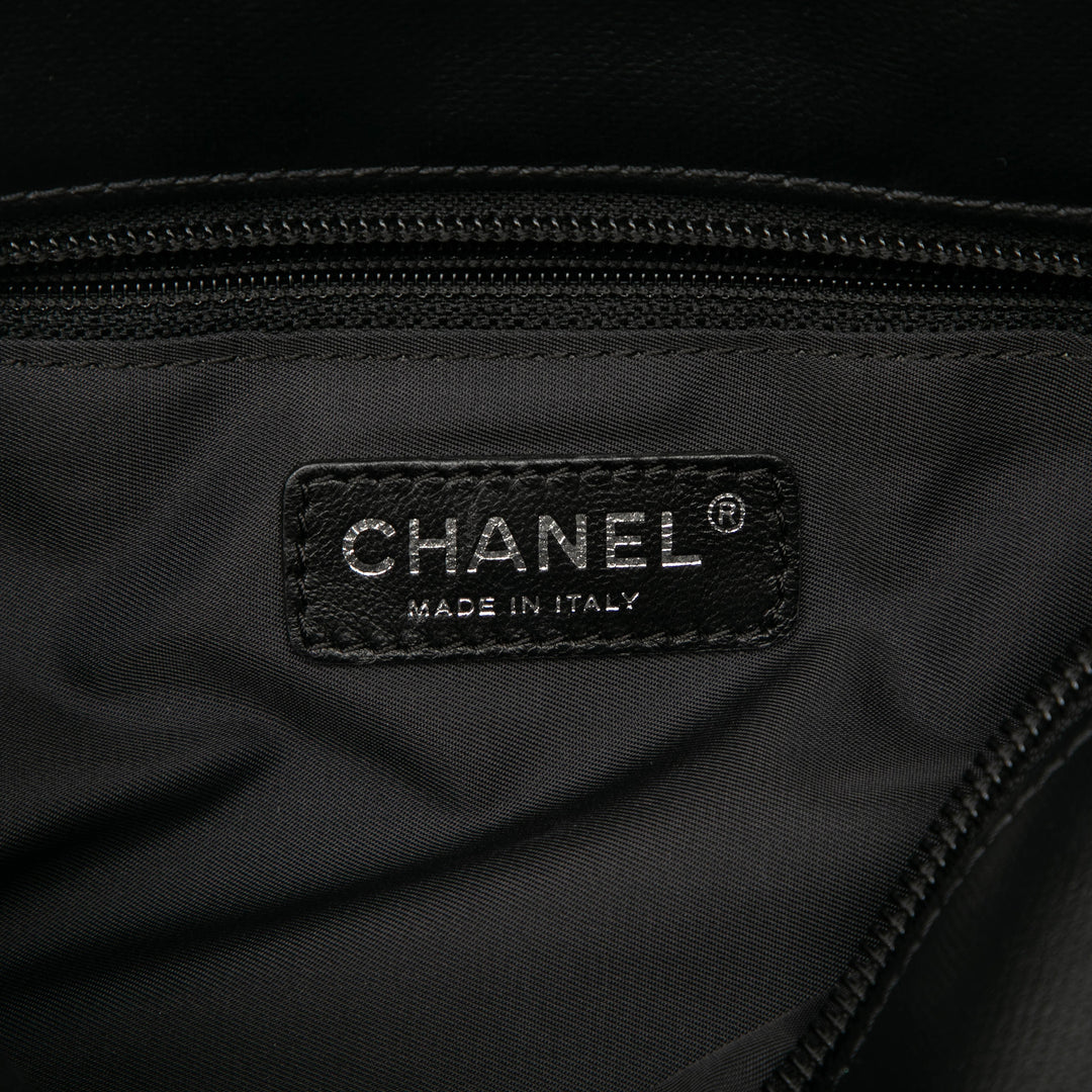 Chanel Small Matelassé Coated Toile Paris Biarritz Cabas